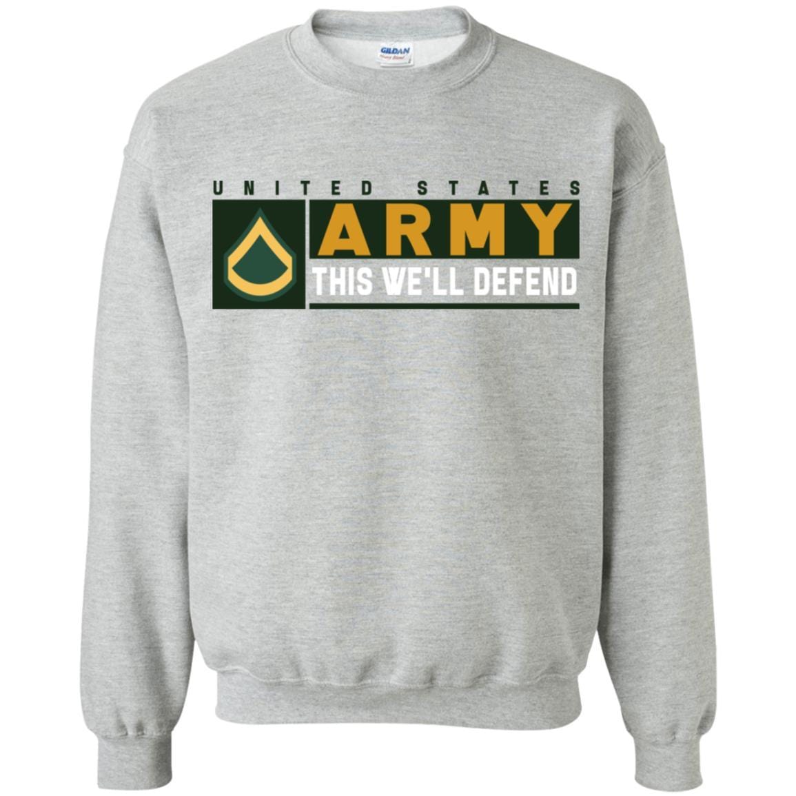 US Army E-3 Private First Class This We Will Defend Long Sleeve - Pullover Hoodie-TShirt-Army-Veterans Nation