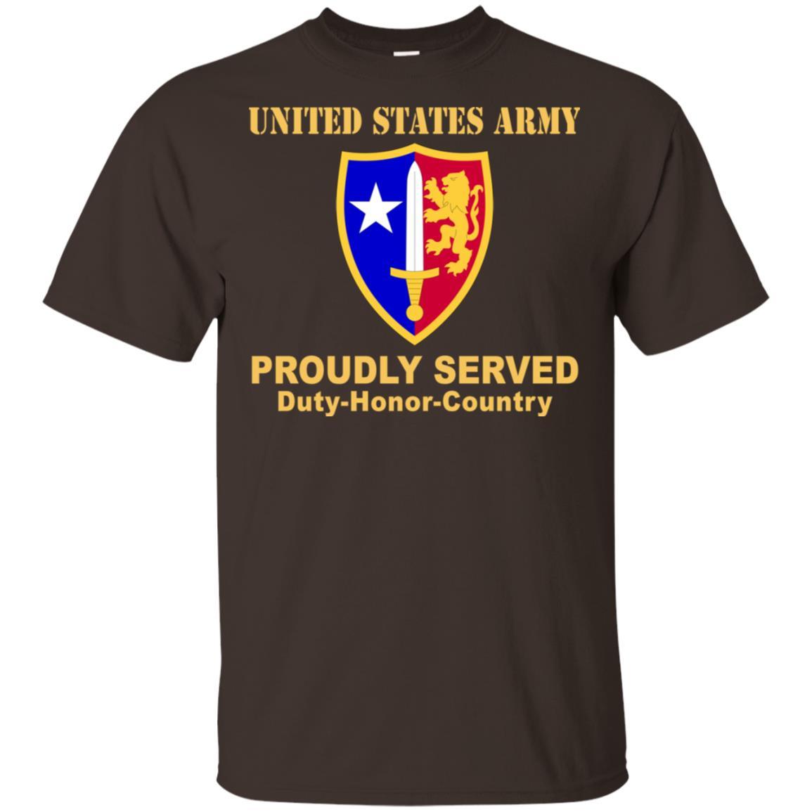 US ARMY USA NORTH ATLANTIC TREATY ORGANIZATION (NATO)- Proudly Served T-Shirt On Front For Men-TShirt-Army-Veterans Nation