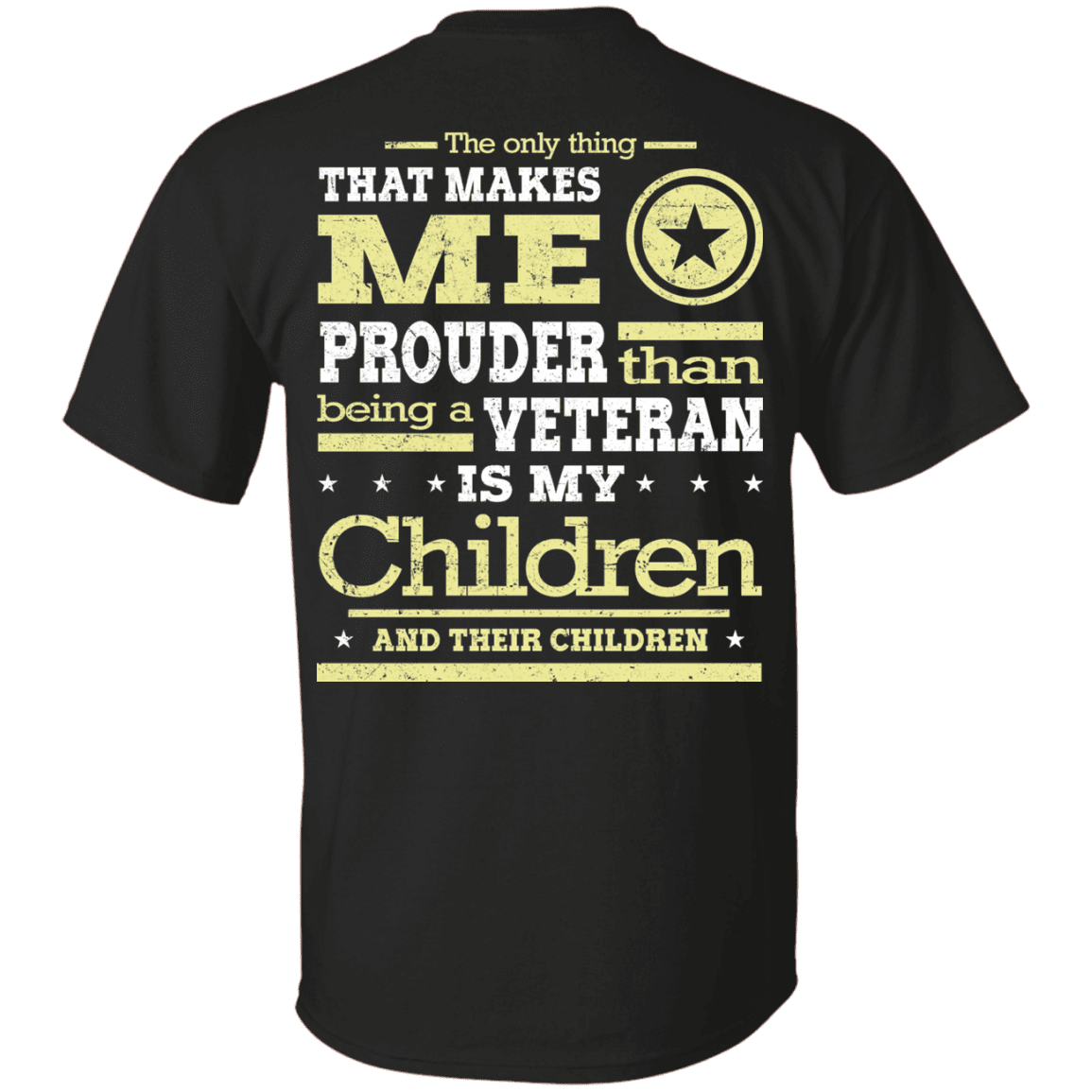 Military T-Shirt "Proud Children's Vetereran Mom Back"-TShirt-General-Veterans Nation