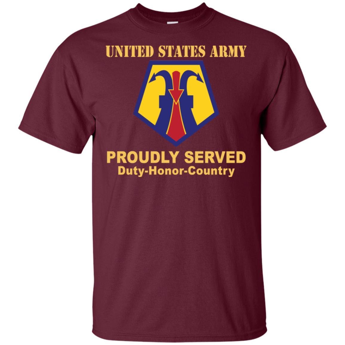 US ARMY 7TH CIVIL SUPPORT COMMAND- Proudly Served T-Shirt On Front For Men-TShirt-Army-Veterans Nation