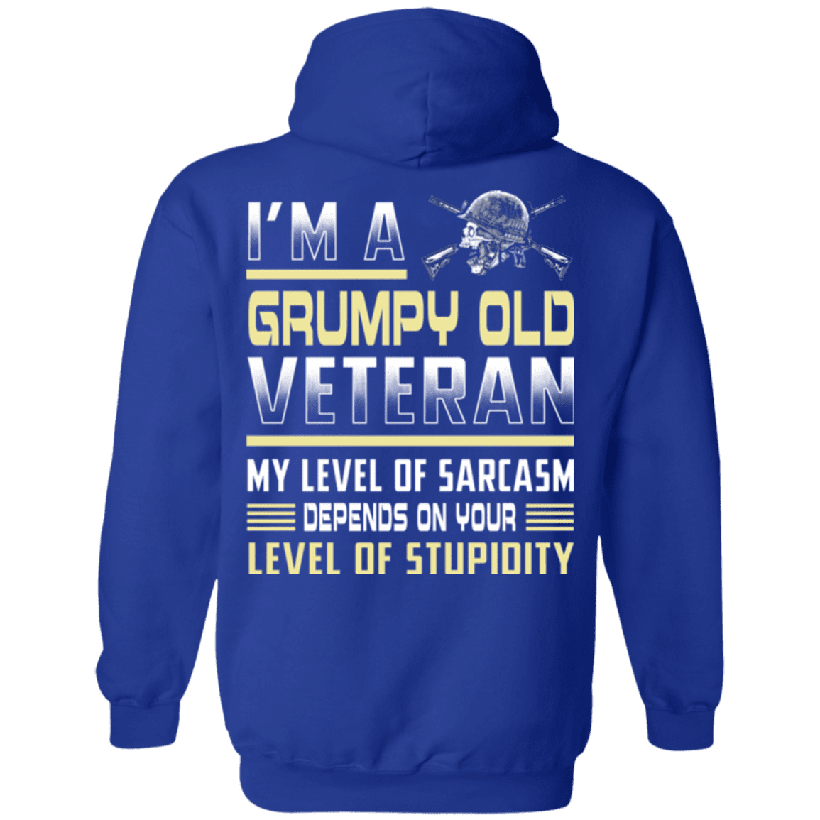 Military T-Shirt "I'm A Grumpy Old Veteran" - Men Back-TShirt-General-Veterans Nation