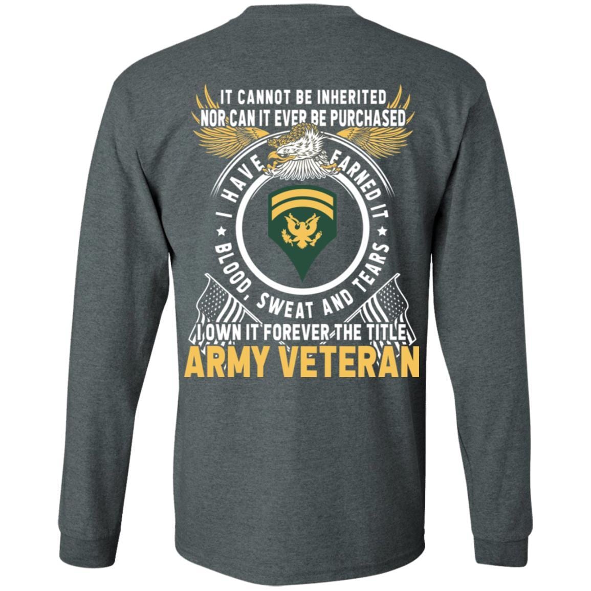US Army E-6 SPC E6 Specialist Ranks T-Shirt For Men On Back-TShirt-Army-Veterans Nation