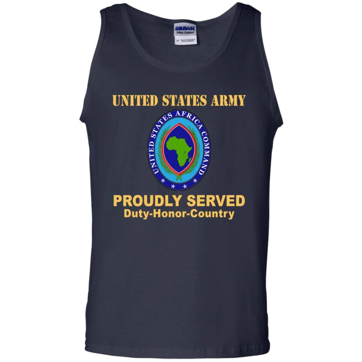 US ARMY AFRICA COMMAND- Proudly Served T-Shirt On Front For Men-TShirt-Army-Veterans Nation