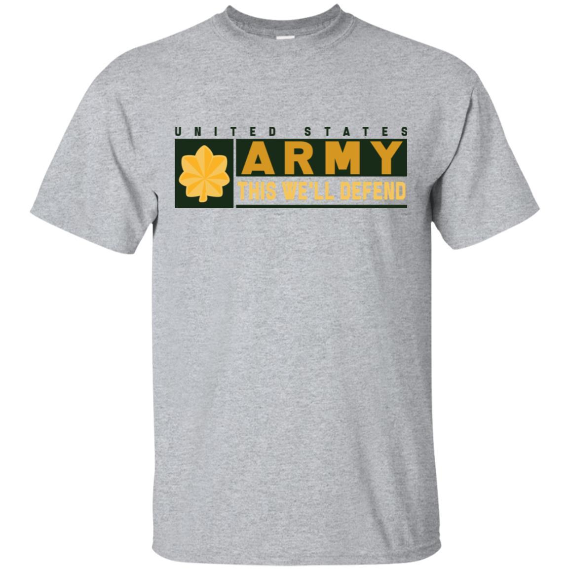 US Army O-4 This We Will Defend T-Shirt On Front For Men-TShirt-Army-Veterans Nation