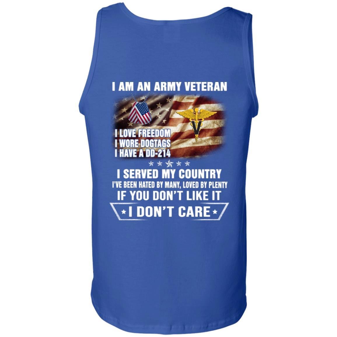 T-Shirt "I Am An Army Veterinary Corps Veteran" On Back-TShirt-Army-Veterans Nation