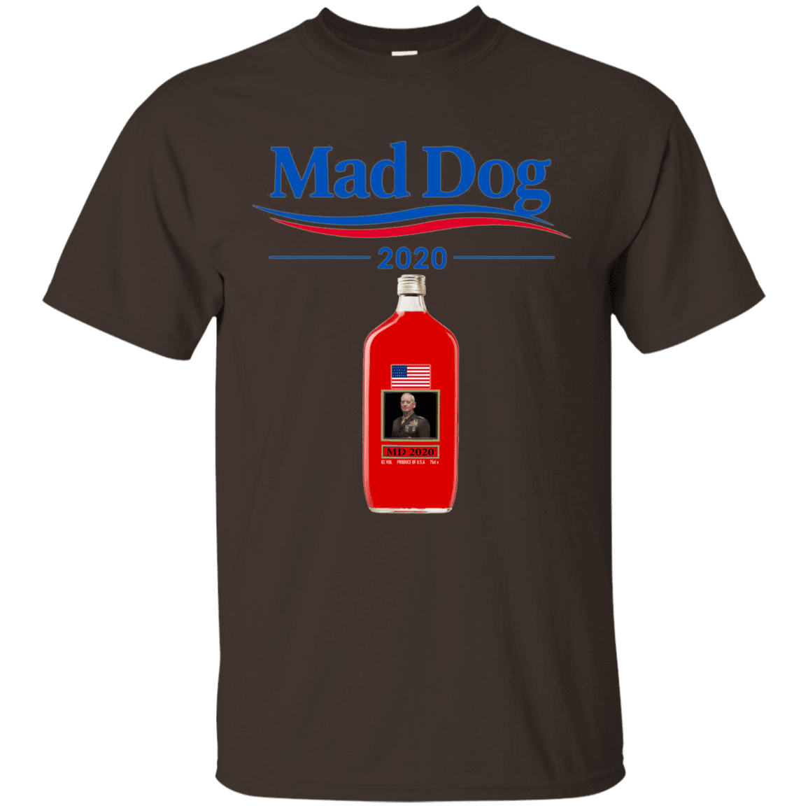 Military T-Shirt "Funny Mad Dog 2020 Red Men" Front-TShirt-General-Veterans Nation
