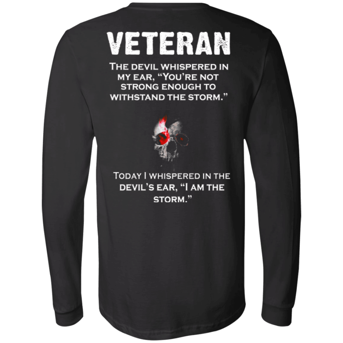 Military T-Shirt "Veteran The Devil Whispered In Devil's Ear"-TShirt-General-Veterans Nation
