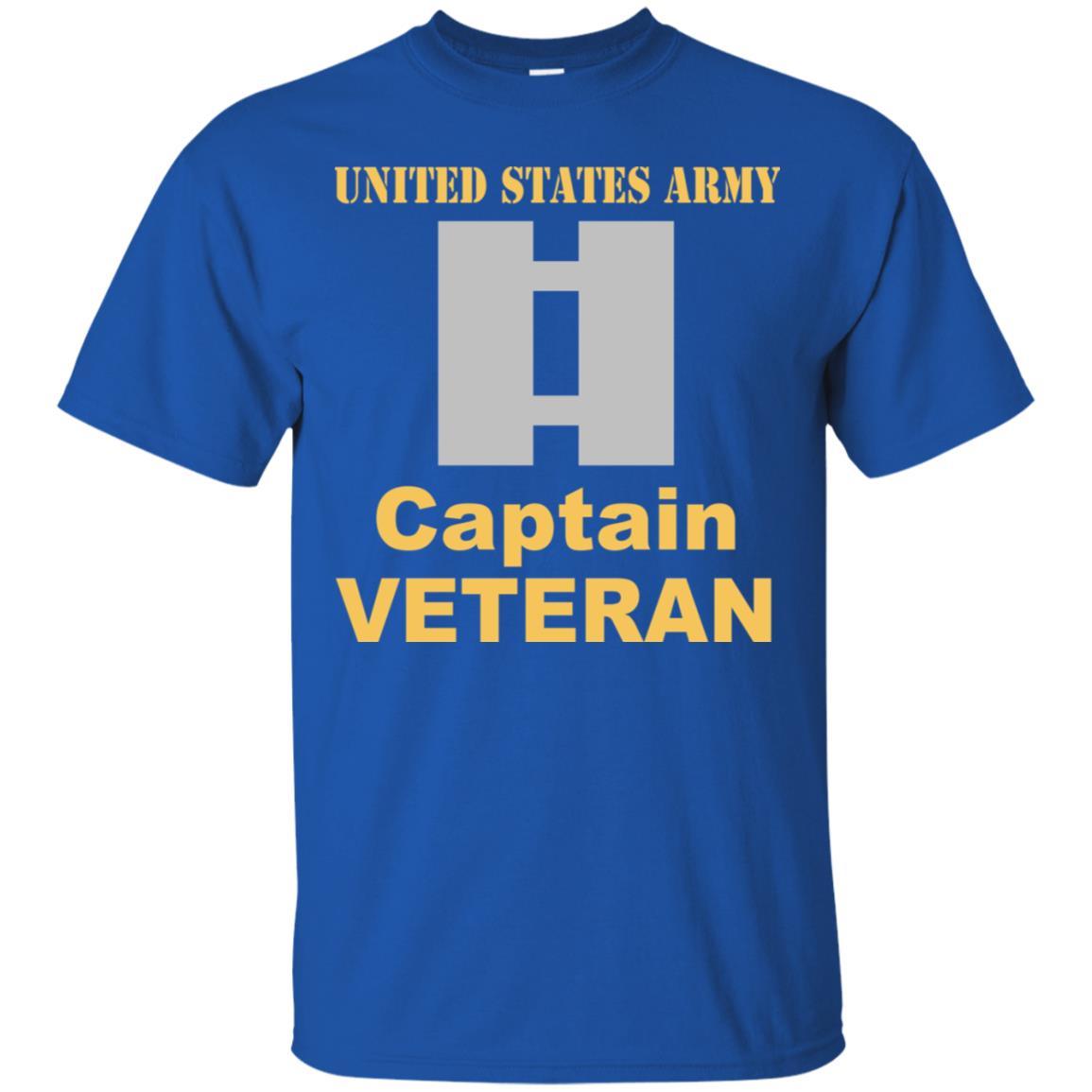 US Army O-3 Captain O3 CPT Commissioned Officer Veteran Men T Shirt On Front-TShirt-Army-Veterans Nation