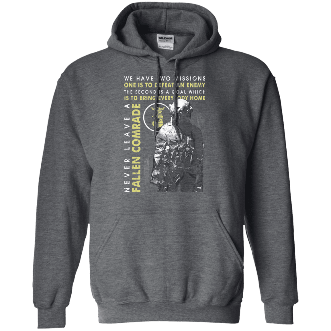 Never Leave A Fallen Comrade Air Force Men Front T Shirts-TShirt-USAF-Veterans Nation