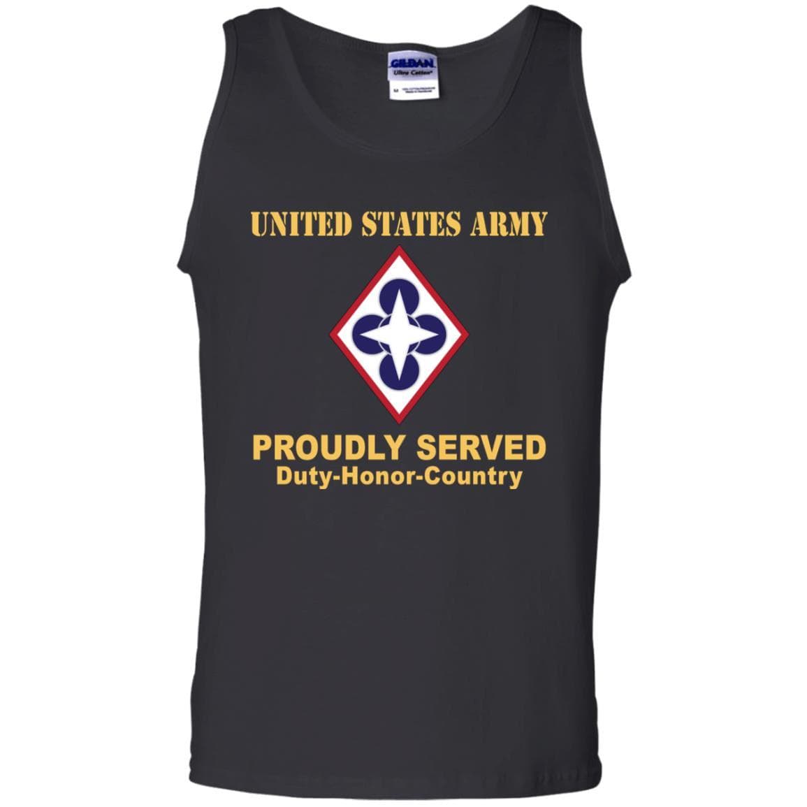 US ARMY CSIB COMBINED ARMS SUPPORT COMMAND- Proudly Served T-Shirt On Front For Men-TShirt-Army-Veterans Nation