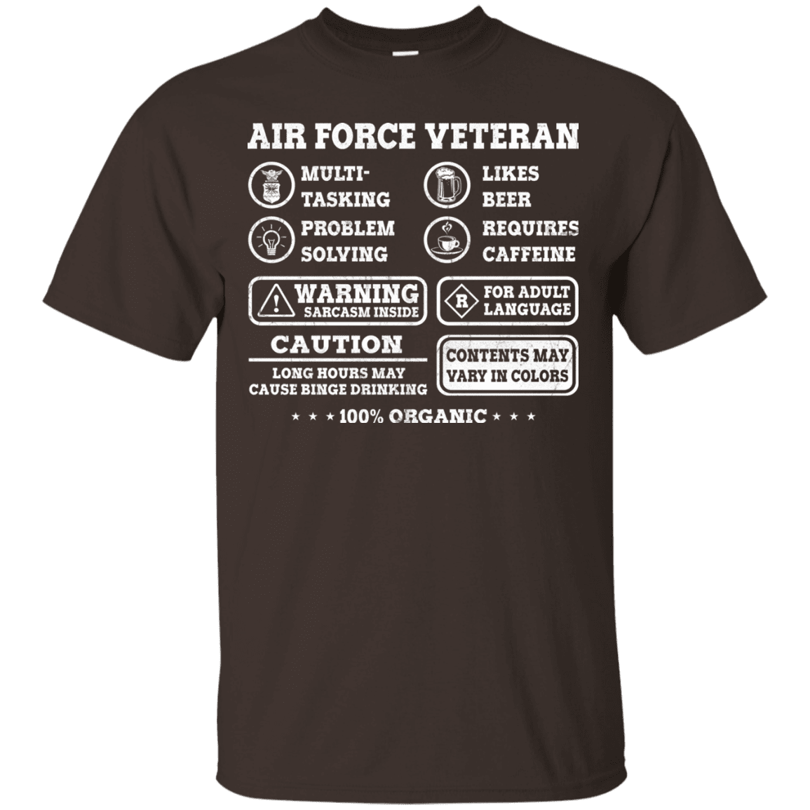 Air Force Veteran Multitasking Sarcasm Men Front T Shirts-TShirt-USAF-Veterans Nation