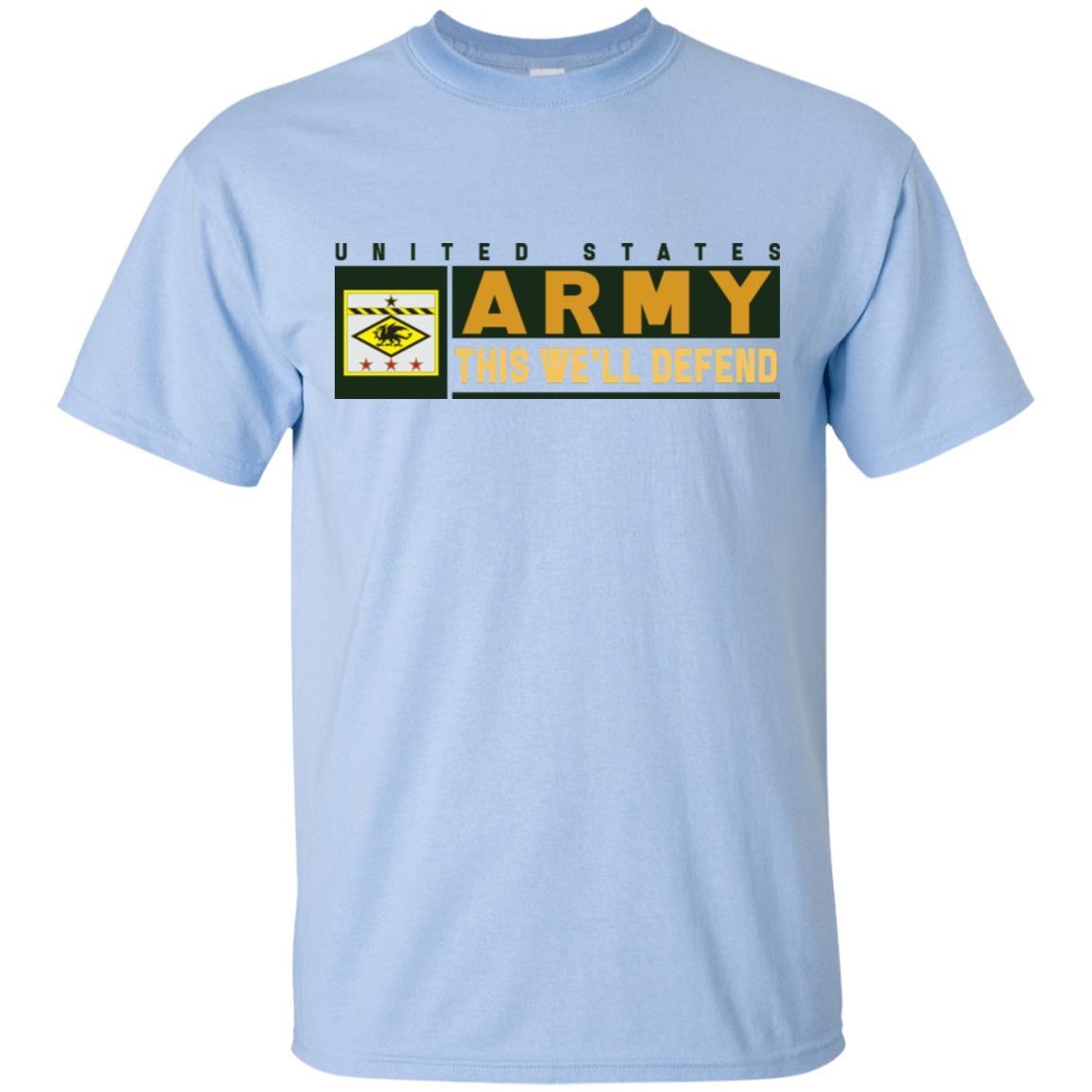 US Army 13TH FINANCIAL MANAGEMENT SUPPORT CENTER- This We'll Defend T-Shirt On Front For Men-TShirt-Army-Veterans Nation