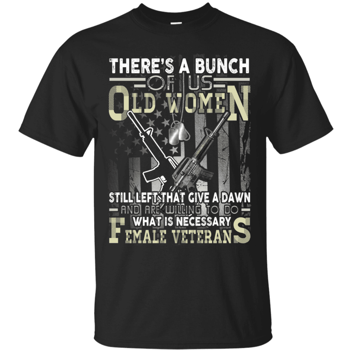 Military T-Shirt "Proud To Be A Female Veteran" Front Design-TShirt-General-Veterans Nation