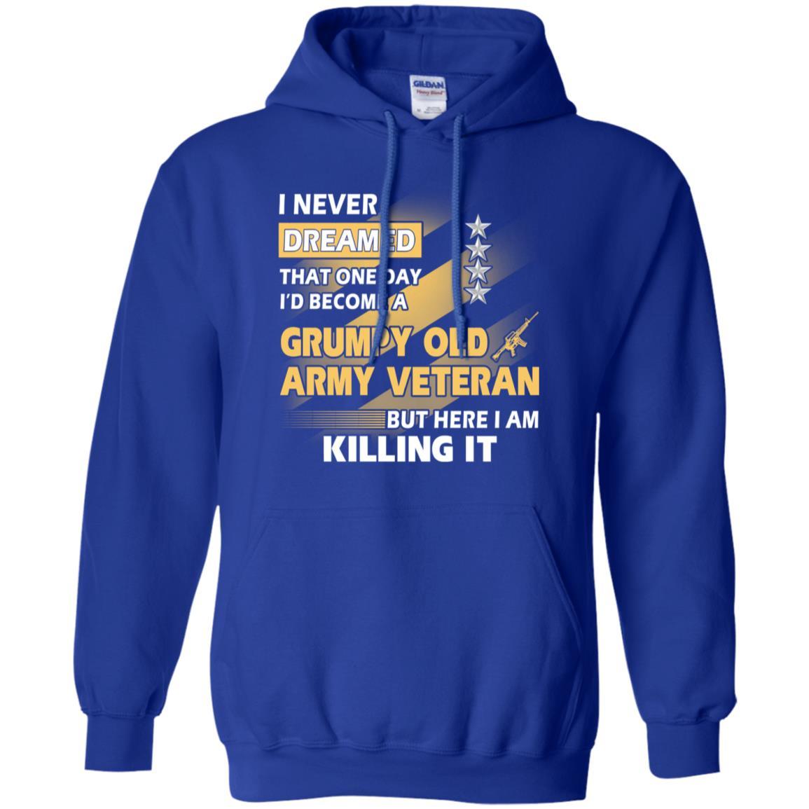 US Army T-Shirt "Grumpy Old Veteran" O-10 General(GEN) On Front-TShirt-Army-Veterans Nation