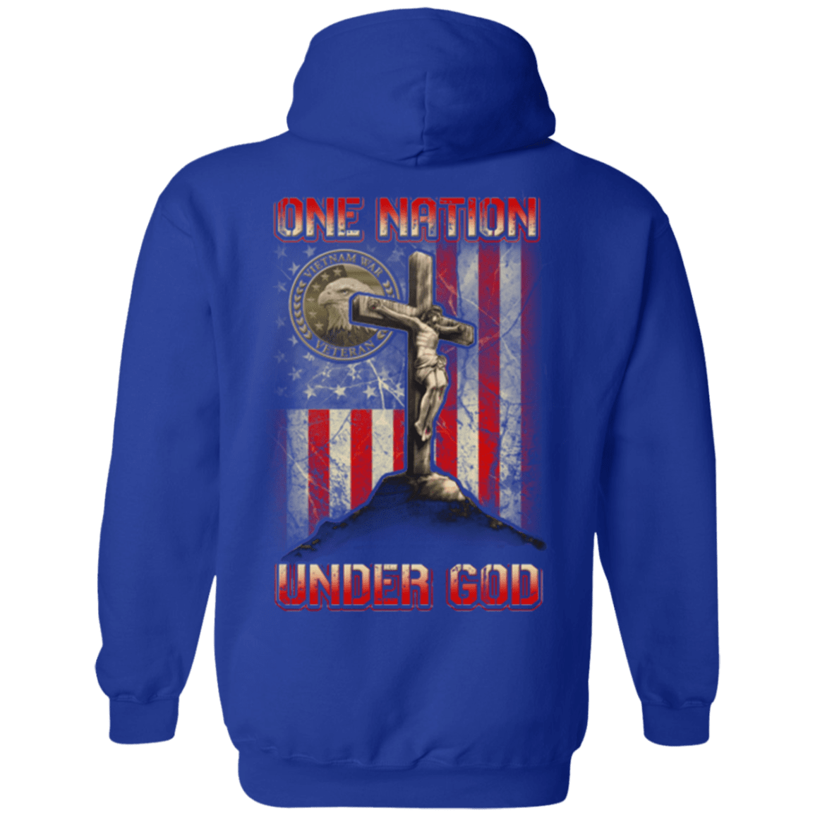 Military T-Shirt "One Nation Under God VietNam Veteran"-TShirt-General-Veterans Nation
