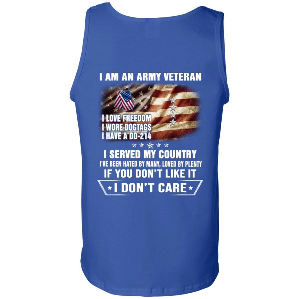 T-Shirt "I Am An Army Veteran" O-10 General(GEN)Rank On Back-TShirt-Army-Veterans Nation