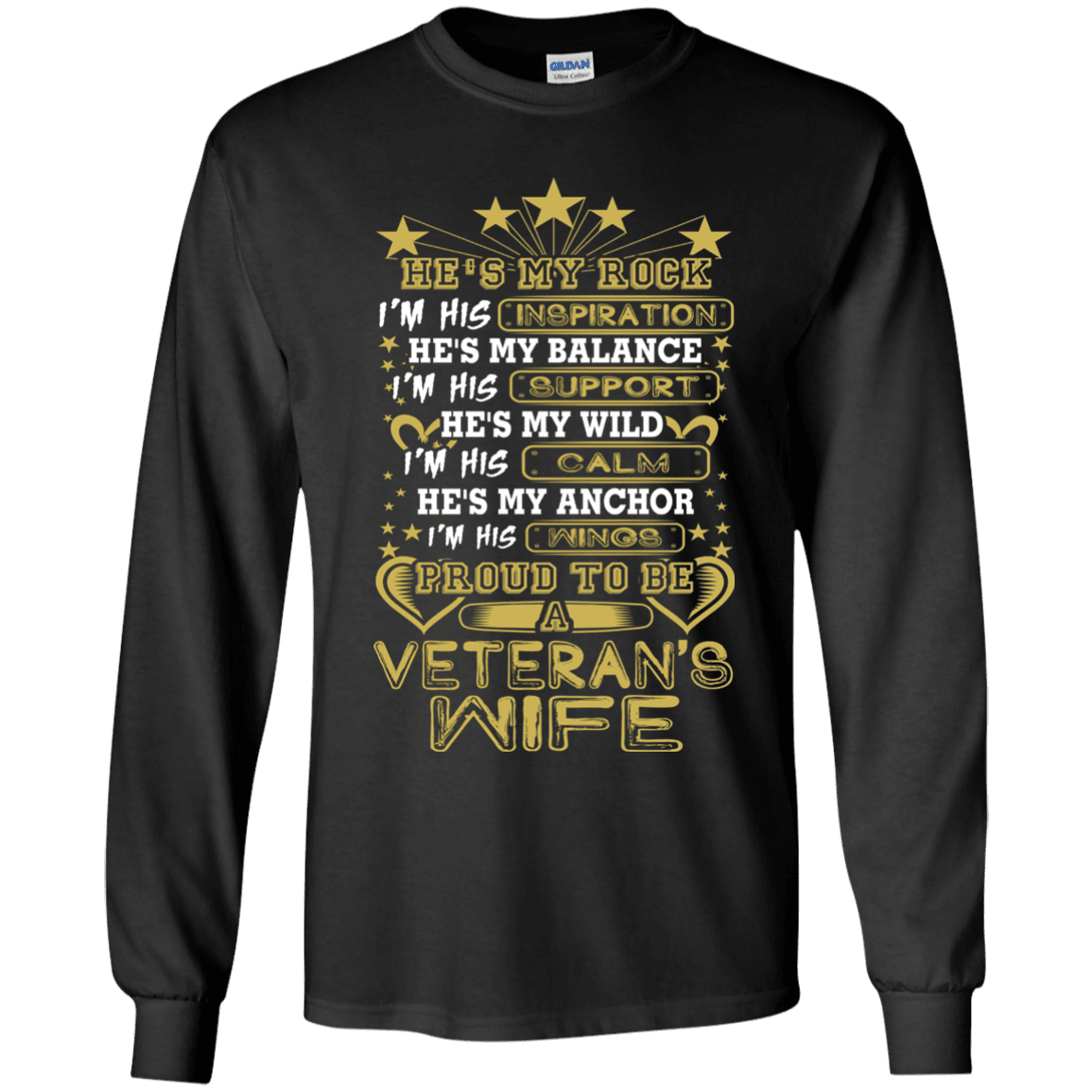Military T-Shirt "Proud To Be A Veteran's Wife" -TShirt-General-Veterans Nation