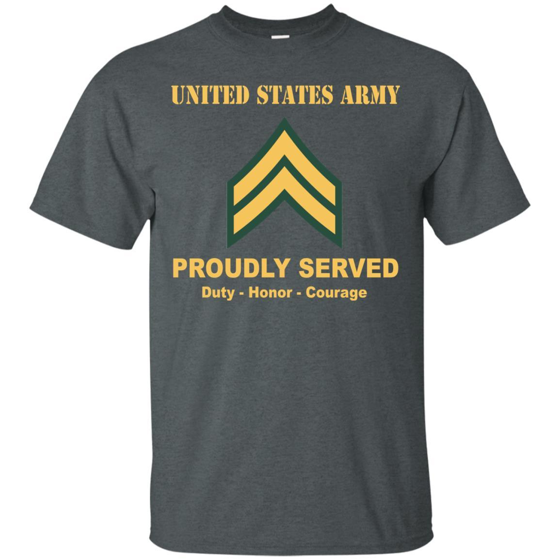 US Army E-4 Corporal E4 CPL Noncommissioned Officer Ranks Men Front Shirt US Army Rank-TShirt-Army-Veterans Nation