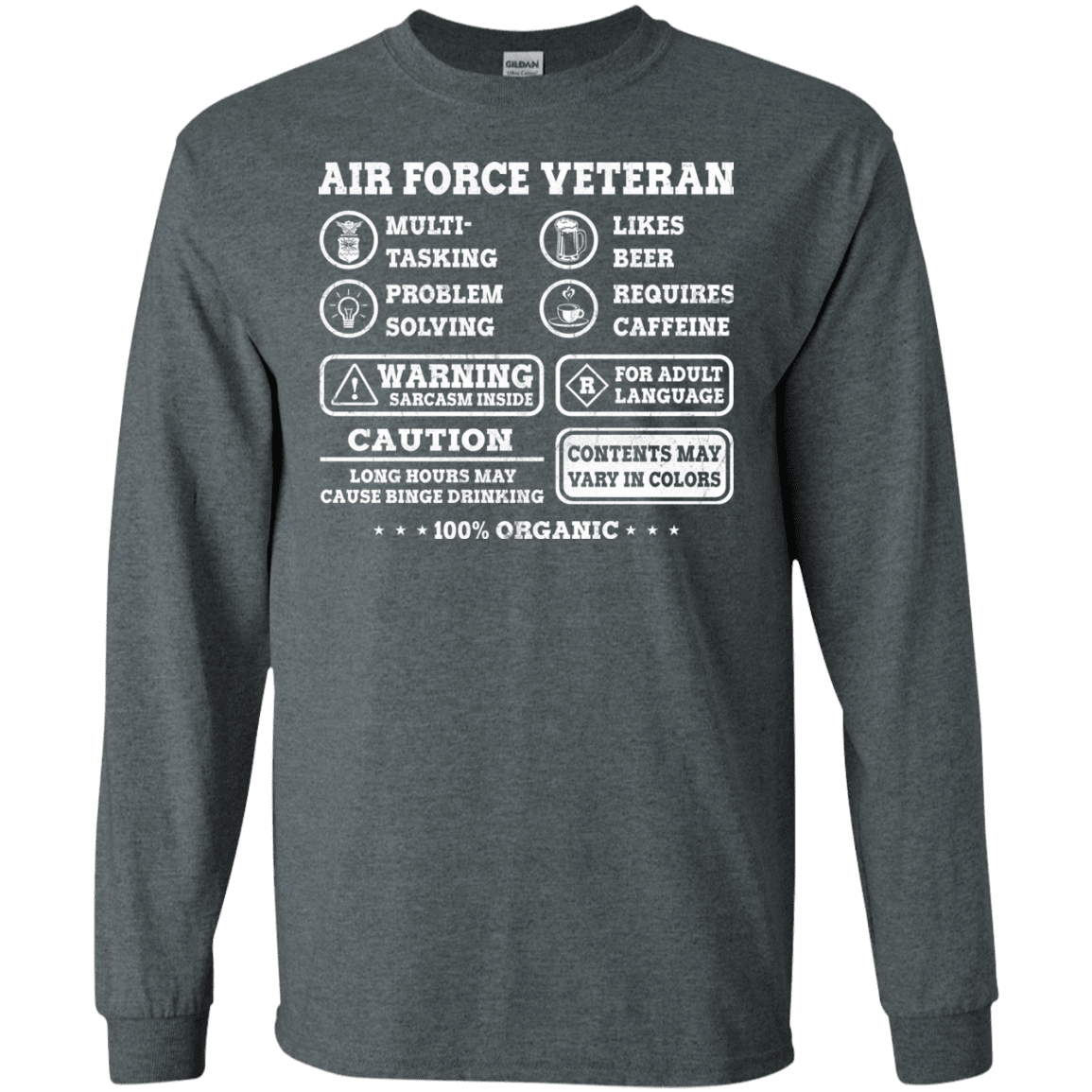 Air Force Veteran Multitasking Sarcasm Men Front T Shirts-TShirt-USAF-Veterans Nation