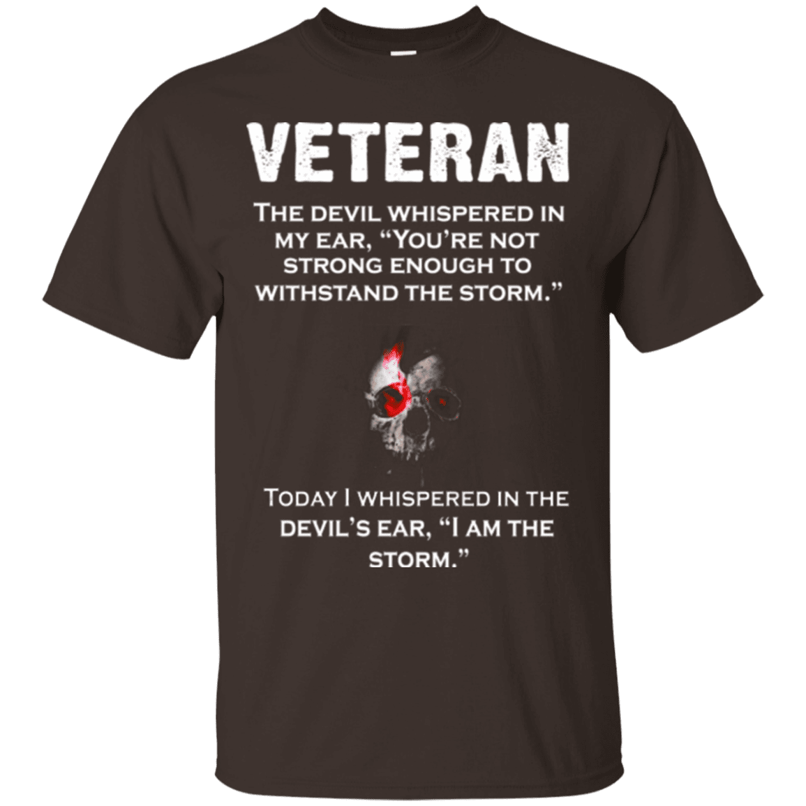 Military T-Shirt "Veteran The Devil Whispered In Devil's Ear"-TShirt-General-Veterans Nation