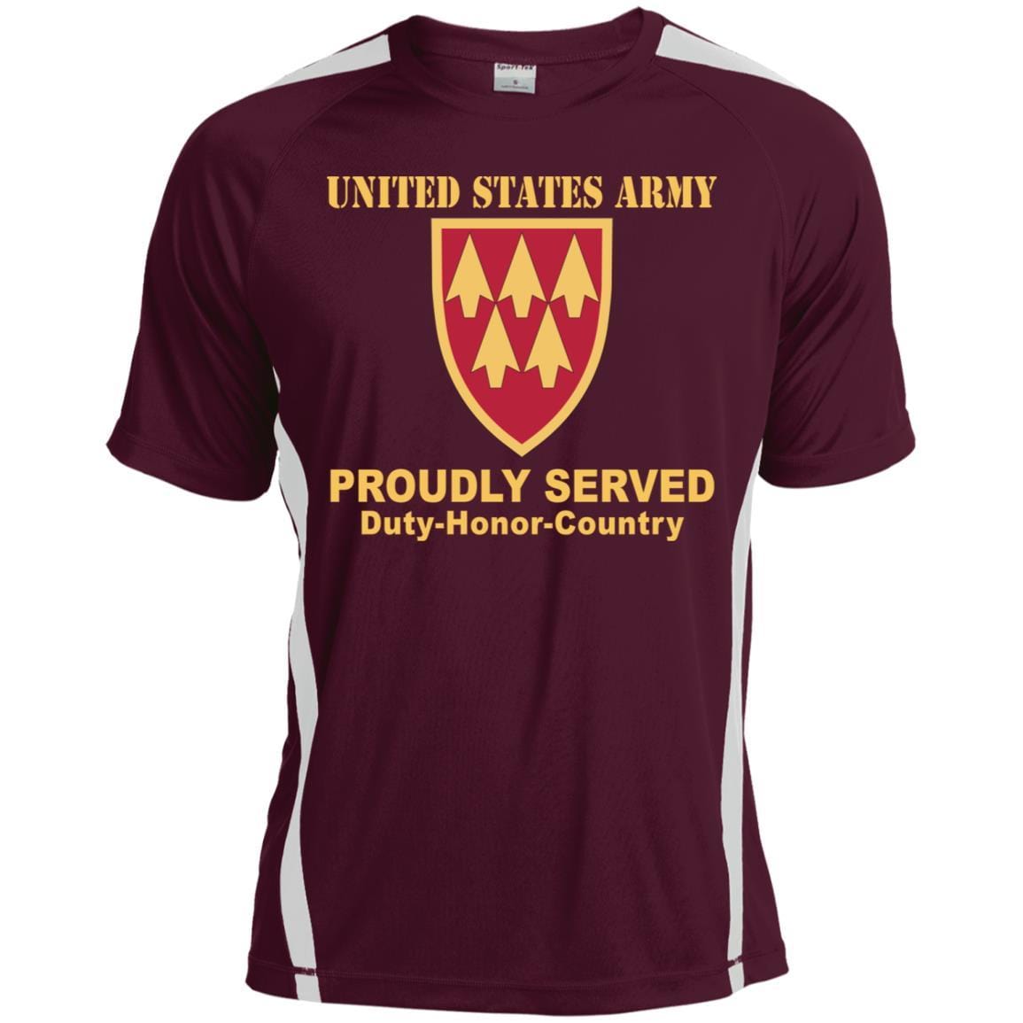 US ARMY 32ND AIR AND MISSILE DEFENSE COMMAND - Proudly Served T-Shirt On Front For Men-TShirt-Army-Veterans Nation