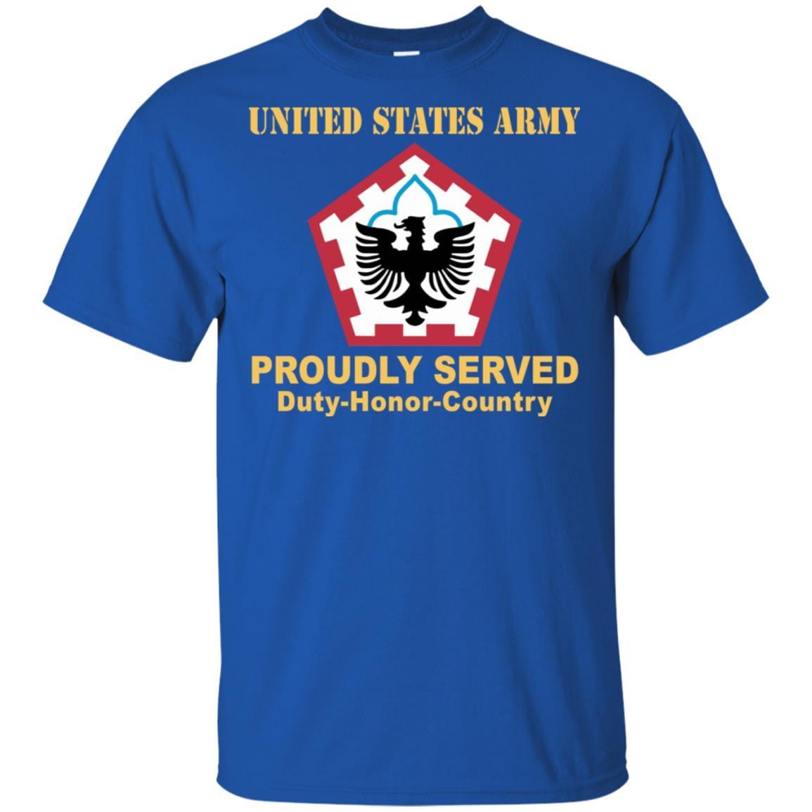 US ARMY 555TH ENGINEER BRIGADE- Proudly Served T-Shirt On Front For Men-TShirt-Army-Veterans Nation