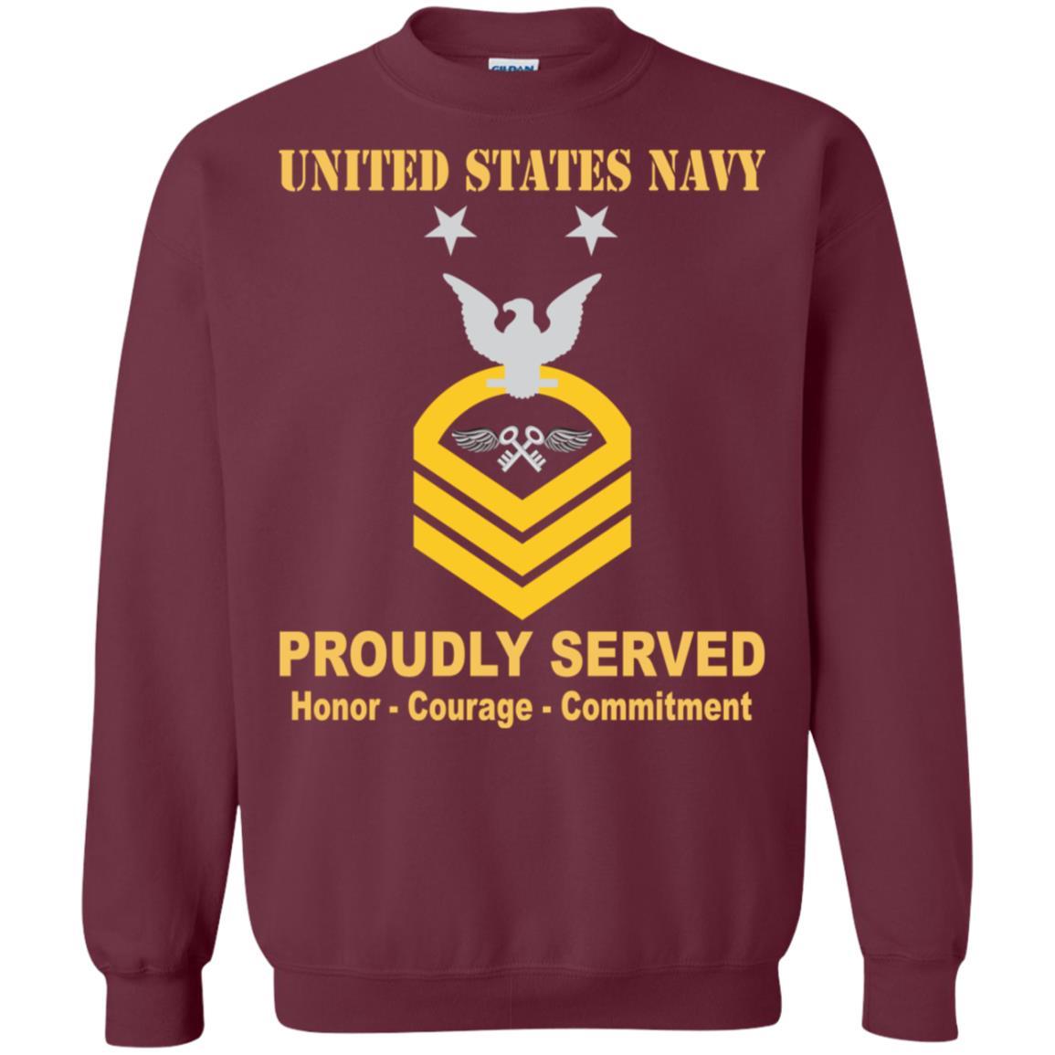 Navy Aviation Storekeeper Navy AK E-9 Rating Badges Proudly Served T-Shirt For Men On Front-TShirt-Navy-Veterans Nation