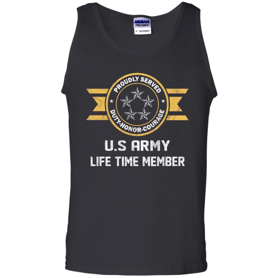 Life Time Member - US Army O-10 General of the Army O10 GA General Officer Ranks Men T Shirt On Front-TShirt-Army-Veterans Nation