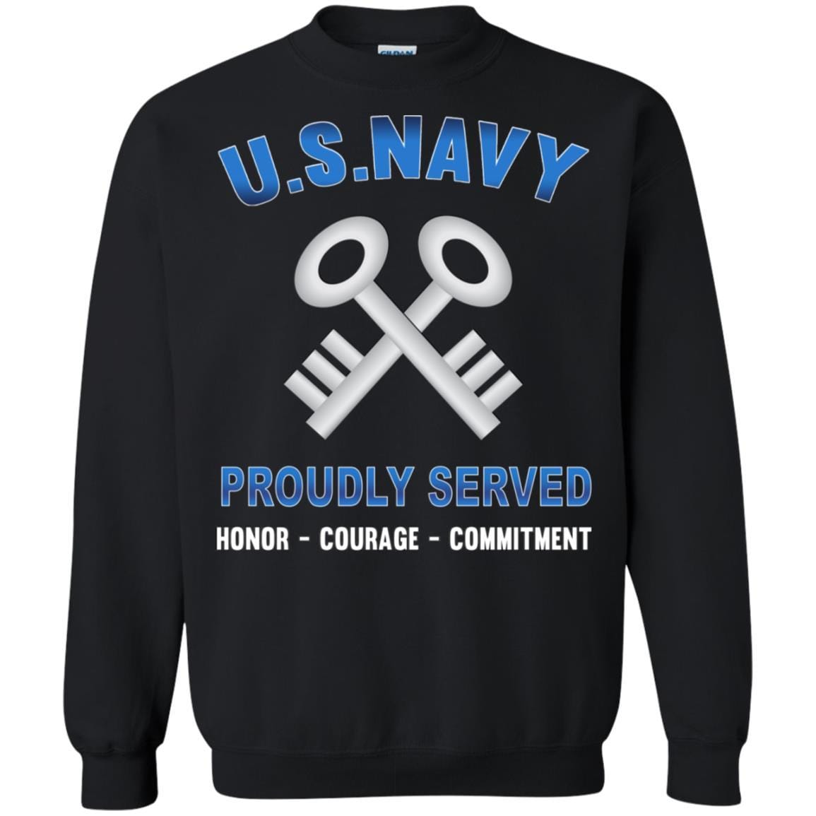 Navy Storekeeper Navy SK - Proudly Served T-Shirt For Men On Front-TShirt-Navy-Veterans Nation
