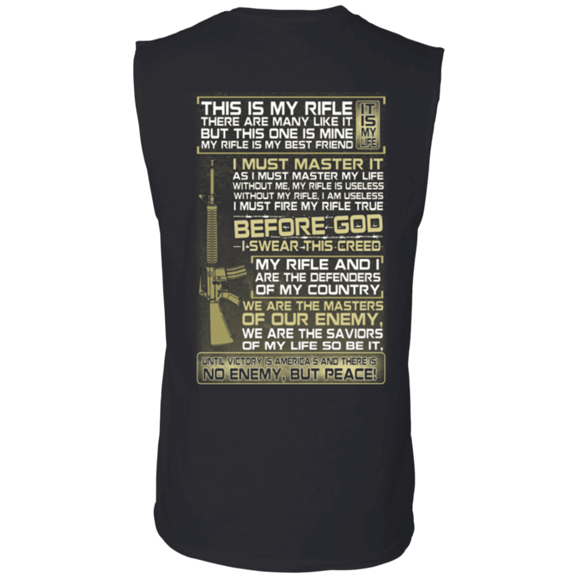 Military T-Shirt "Veteran - This is My Rifle I Must Master It"-TShirt-General-Veterans Nation