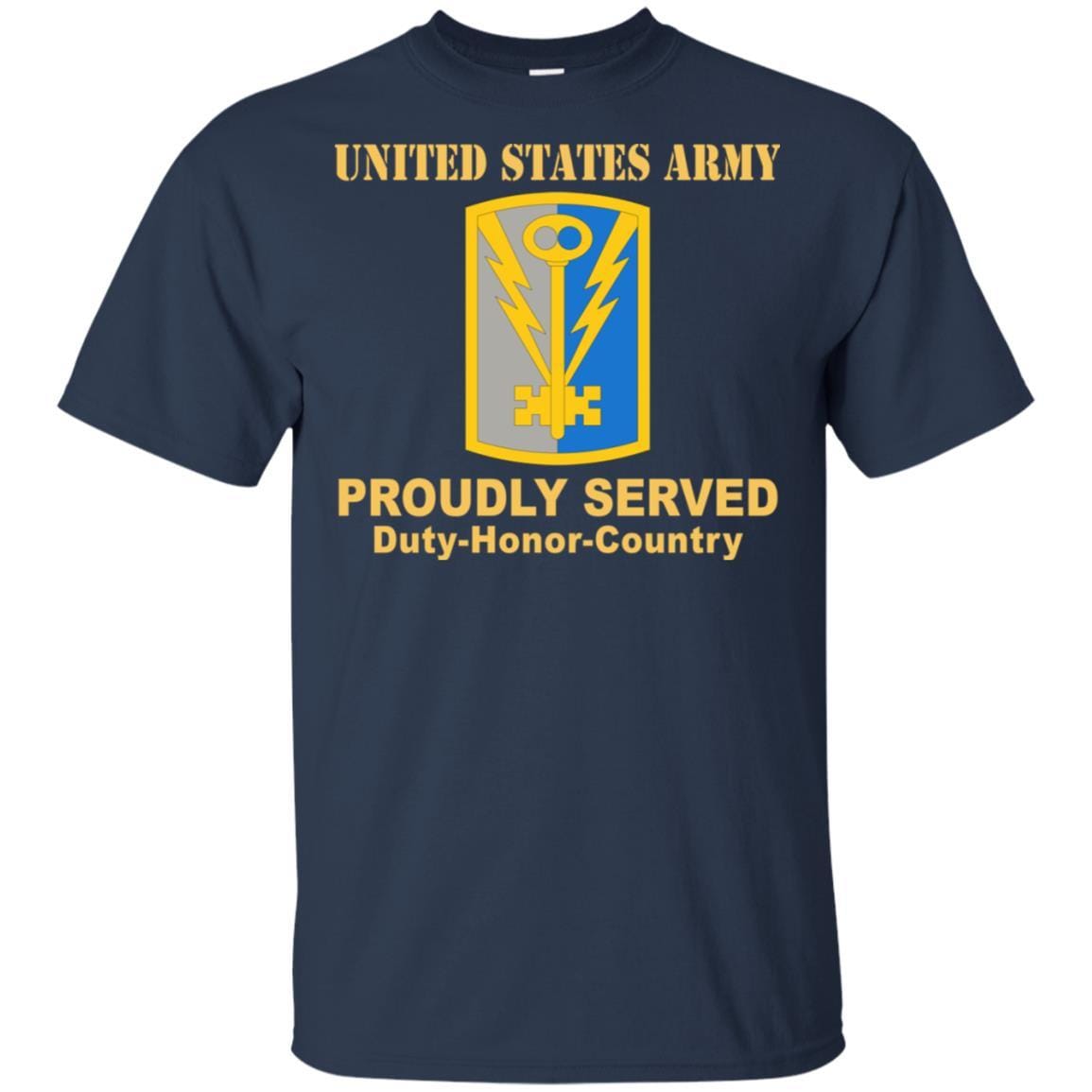 US ARMY 501 MILITARY INTELLIGENCE BRIGADE- Proudly Served T-Shirt On Front For Men-TShirt-Army-Veterans Nation