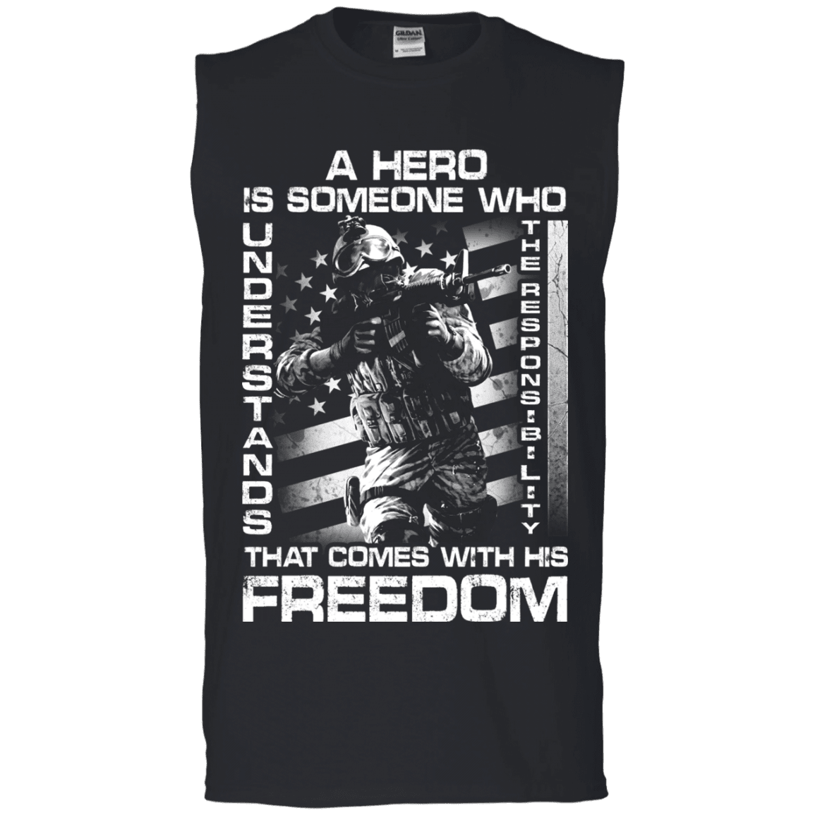 Military T-Shirt "A Hero Is Someone Who Understands The Responsibility"-TShirt-General-Veterans Nation
