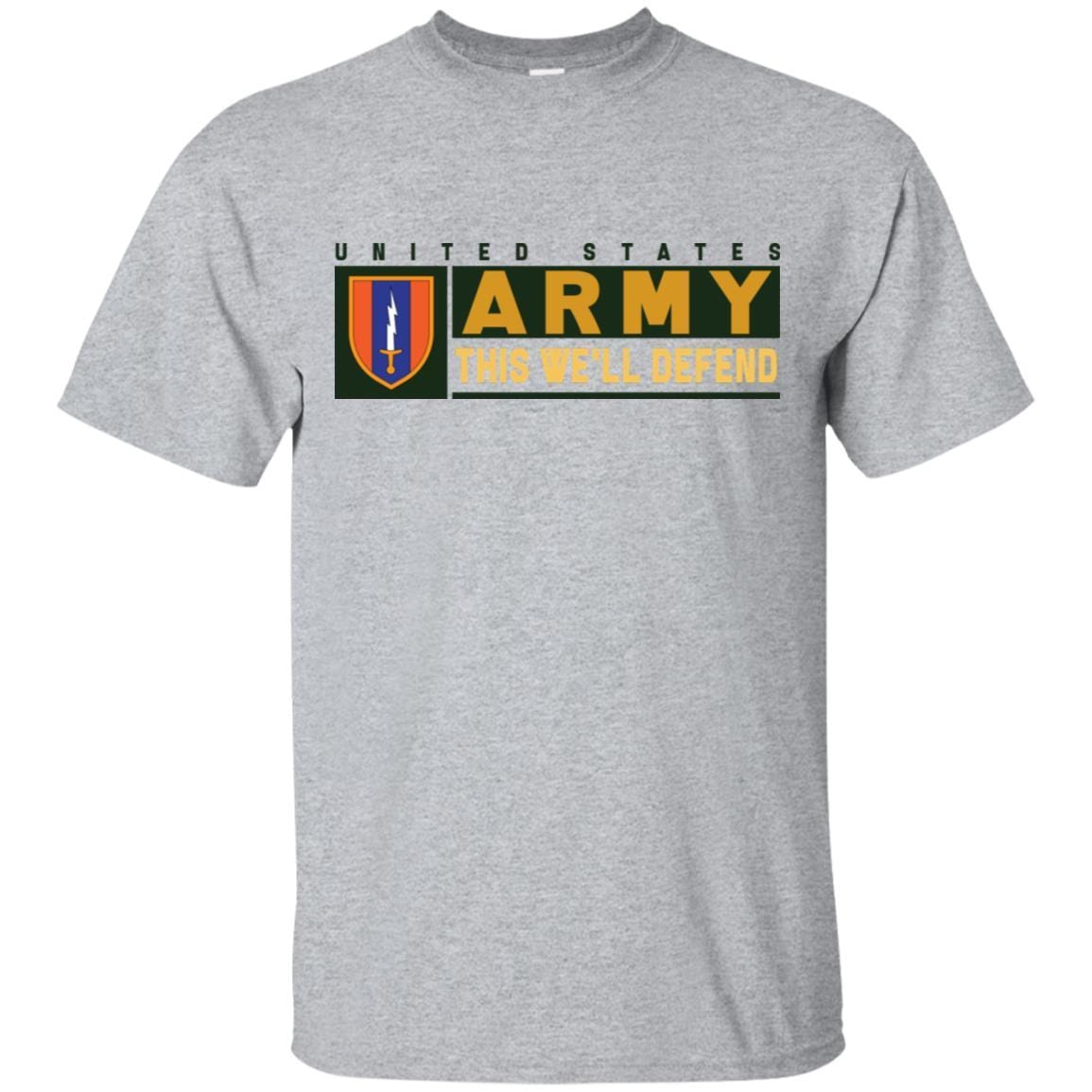 US Army 1ST SIGNAL- This We'll Defend T-Shirt On Front For Men-TShirt-Army-Veterans Nation