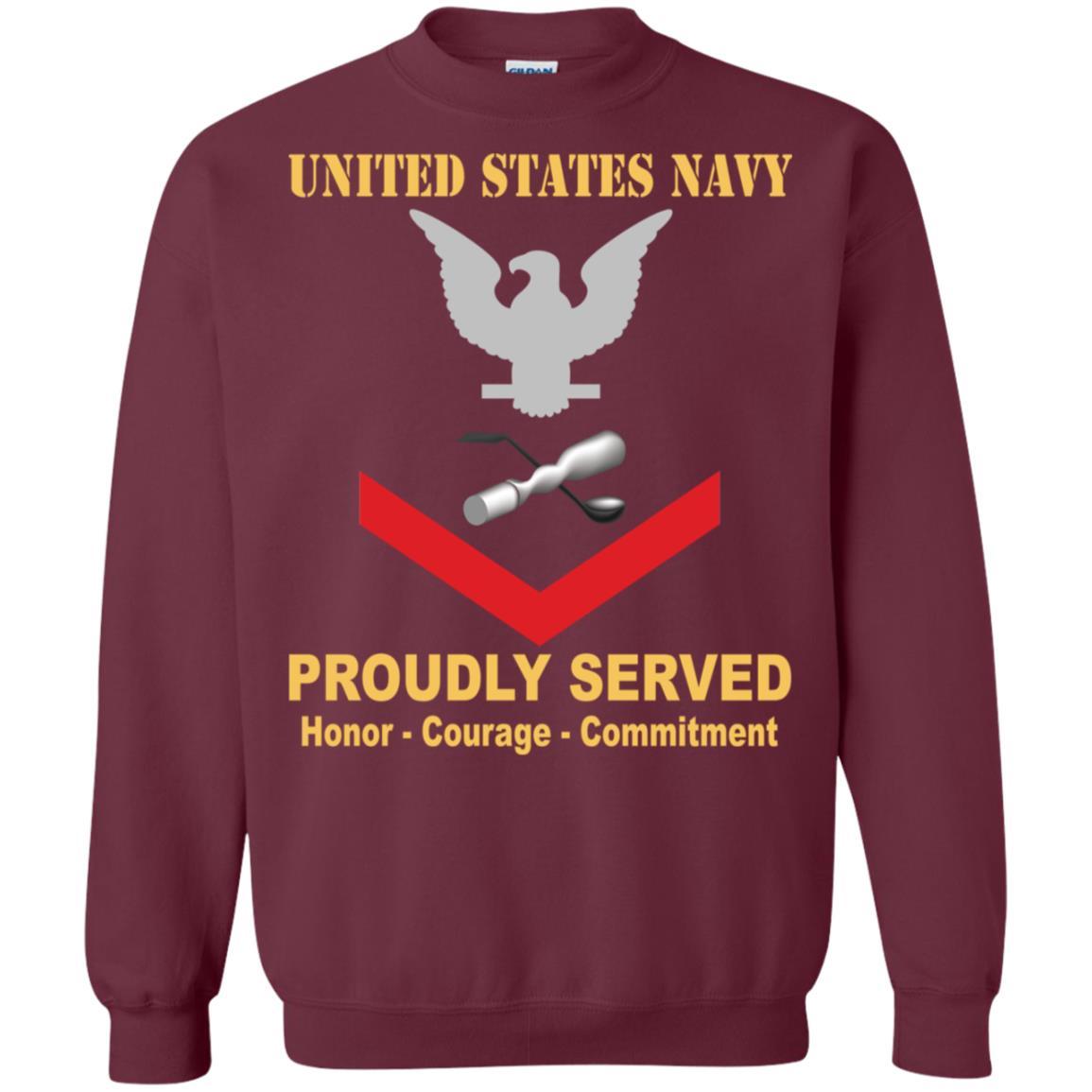 Navy Molder Navy ML E-4 Rating Badges Proudly Served T-Shirt For Men On Front-TShirt-Navy-Veterans Nation
