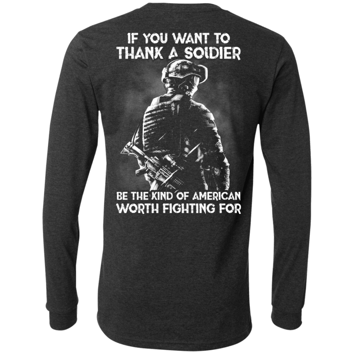 Military T-Shirt "If You Want To Thank A Soldier" - Men Back-TShirt-General-Veterans Nation