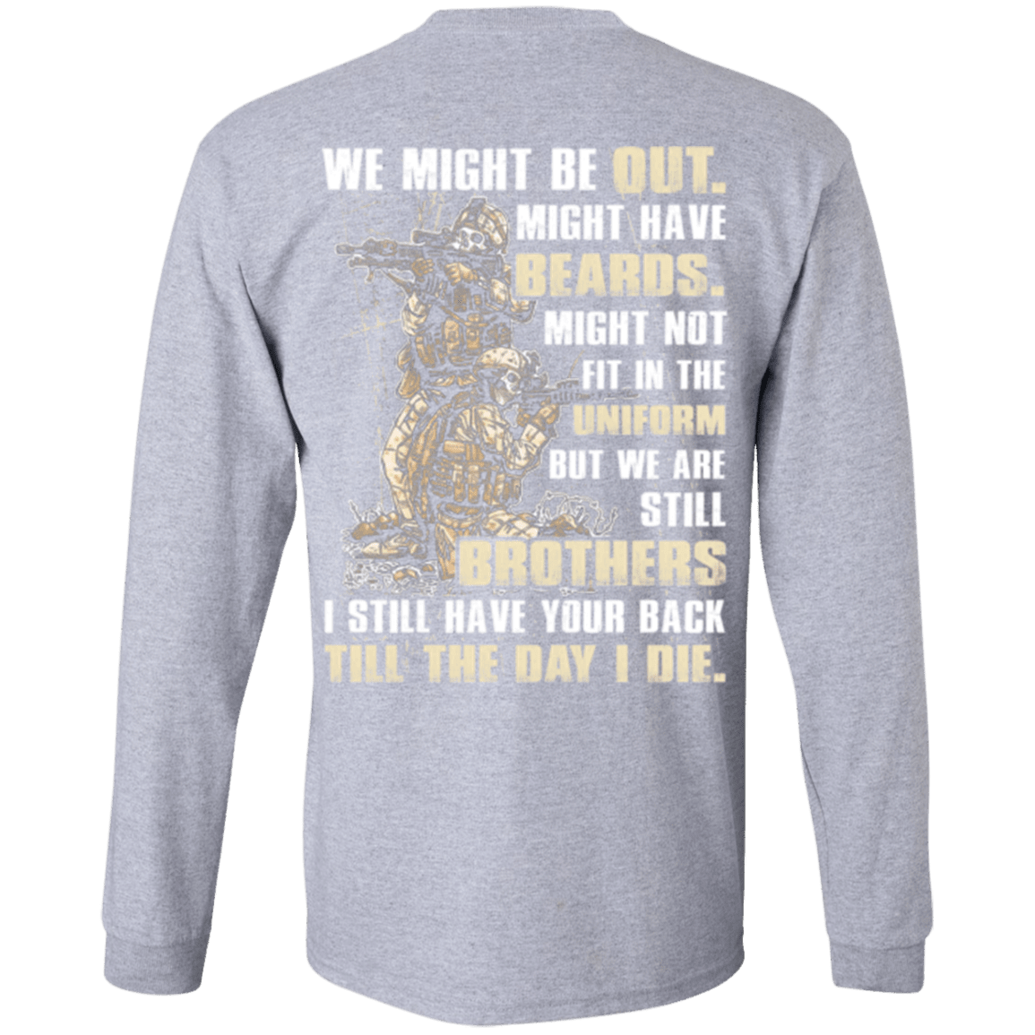 Military T-Shirt "Brothers Till The Day I Die Veteran"-TShirt-General-Veterans Nation