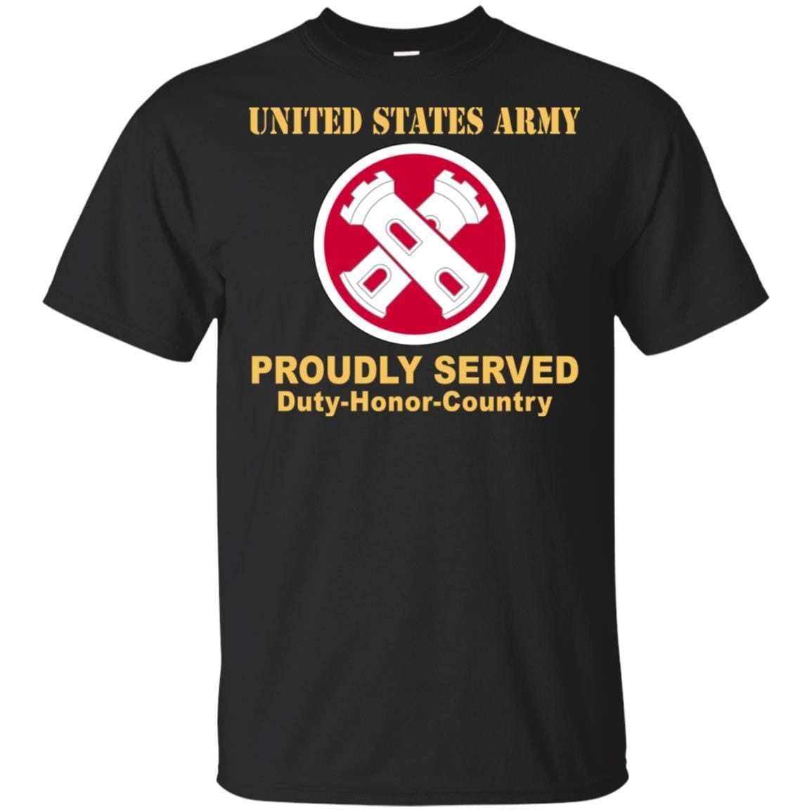 Military T-Shirt "16TH ENGINEER BRIGADE- Proudly Served On" Front For Men-TShirt-General-Veterans Nation