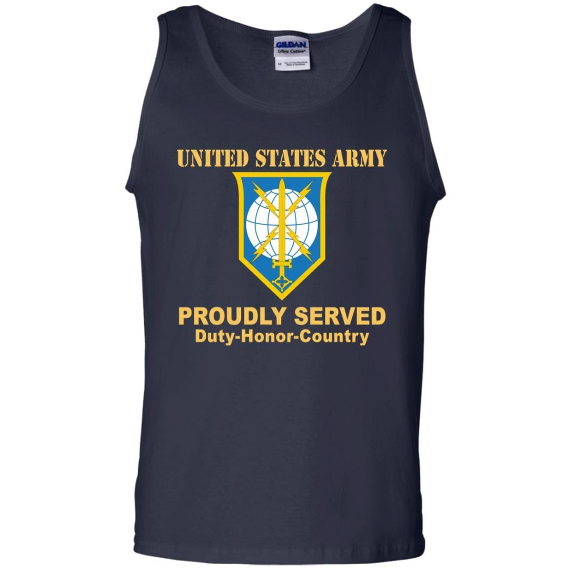 US ARMY CSIB MILITARY INTELLIGENCE READINESS COMMAND- Proudly Served T-Shirt On Front For Men-TShirt-Army-Veterans Nation