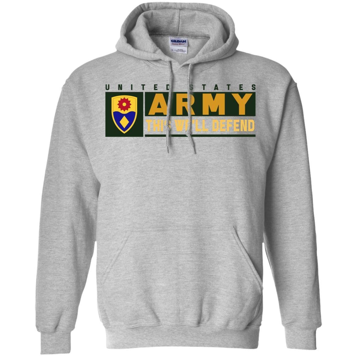 US Army 49TH MILITARY POLICE BRIGADE- This We'll Defend T-Shirt On Front For Men-TShirt-Army-Veterans Nation
