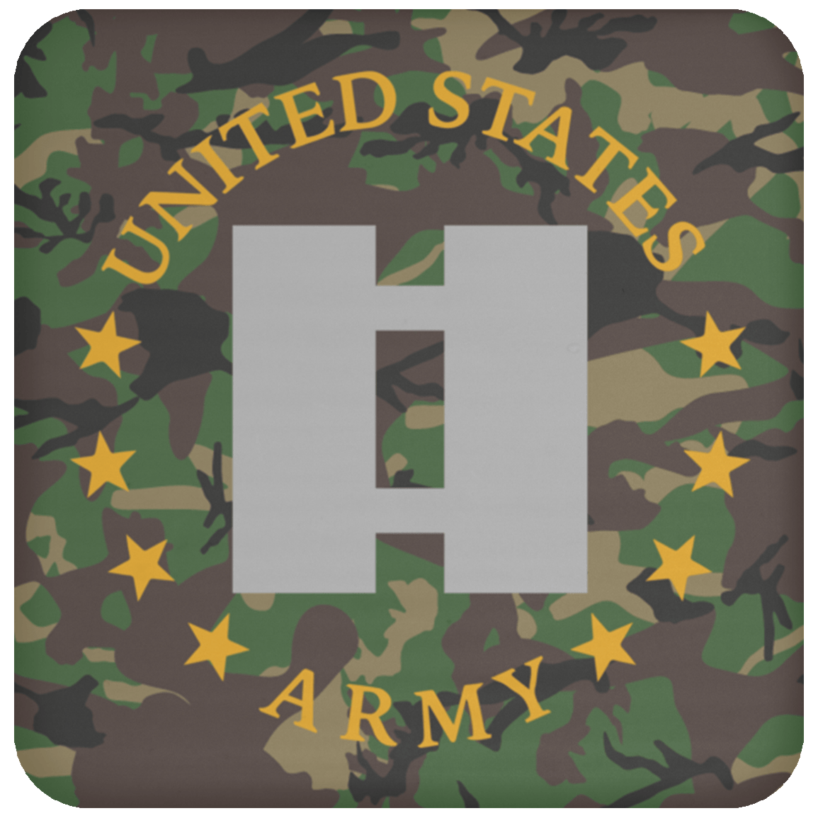 US Army O-3 Captain O3 CPT Commissioned Officer Coaster-Coaster-Army-Ranks-Veterans Nation
