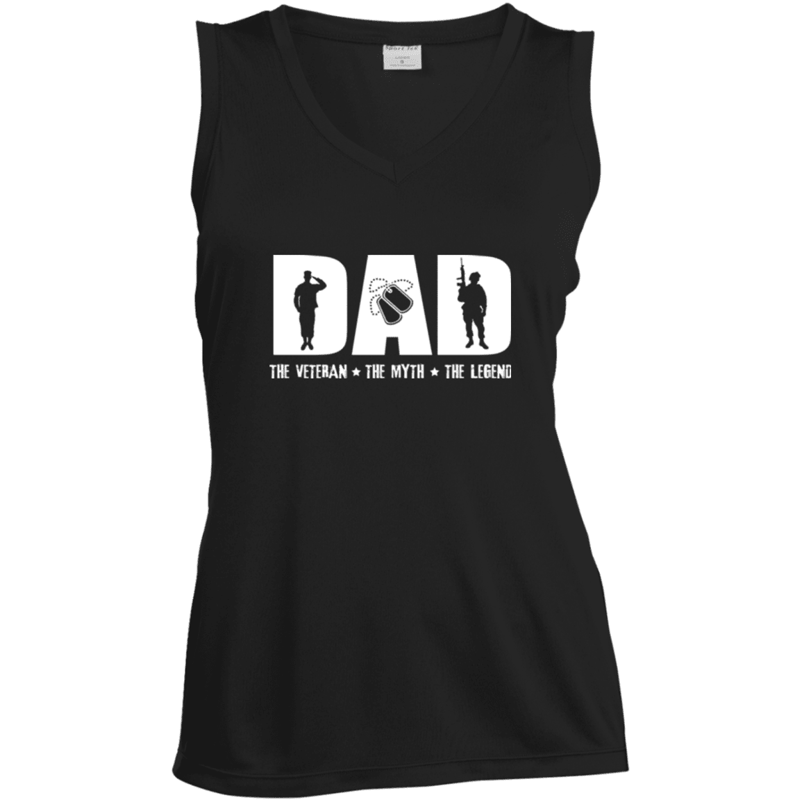 Military T-Shirt "Dad The Veteran - The Myth - The Legend - Women" Front-TShirt-General-Veterans Nation