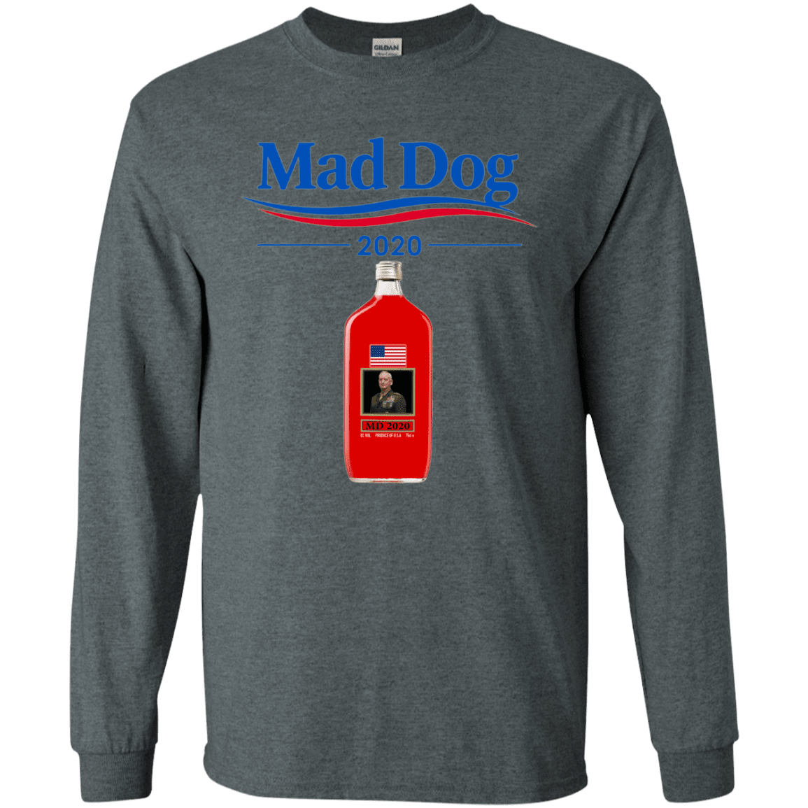 Military T-Shirt "Funny Mad Dog 2020 Red Men" Front-TShirt-General-Veterans Nation