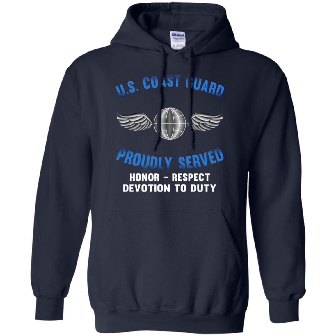US Coast Guard Aviation Electricians Mate AE Logo Proudly Served T-Shirt For Men On Front-TShirt-USCG-Veterans Nation