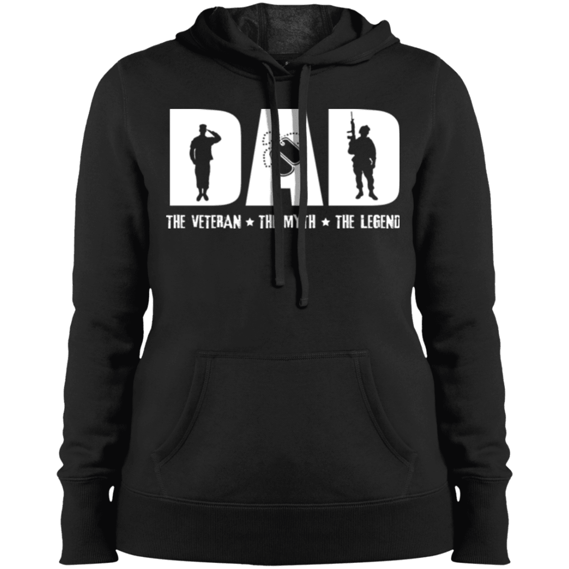 Military T-Shirt "Dad The Veteran - The Myth - The Legend - Women" Front-TShirt-General-Veterans Nation