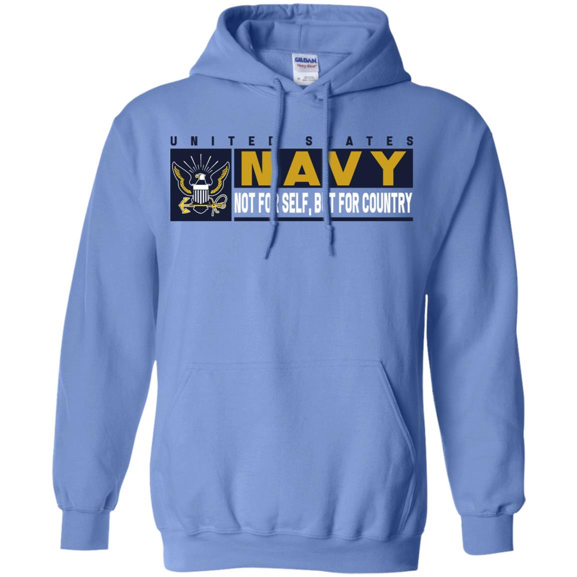 US Navy Not For Self, But For Country Long Sleeve - Pullover Hoodie-TShirt-Navy-Veterans Nation