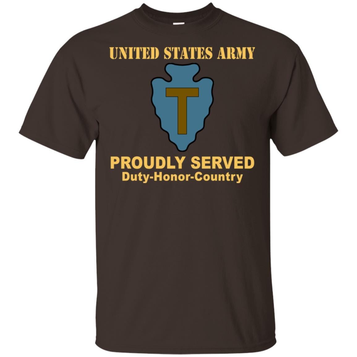 US ARMY 36TH INFANTRY DIVISION - Proudly Served T-Shirt On Front For Men-TShirt-Army-Veterans Nation