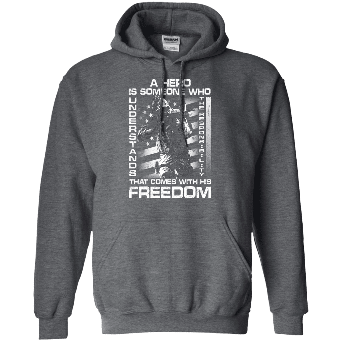 Military T-Shirt "A Hero Is Someone Who Understands The Responsibility"-TShirt-General-Veterans Nation