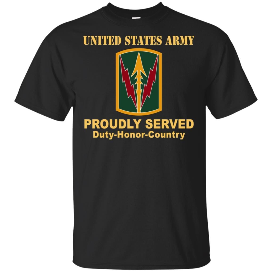 US ARMY CSIB MILITARY POLICE BRIGADE-HAWAII- Proudly Served T-Shirt On Front For Men-TShirt-Army-Veterans Nation