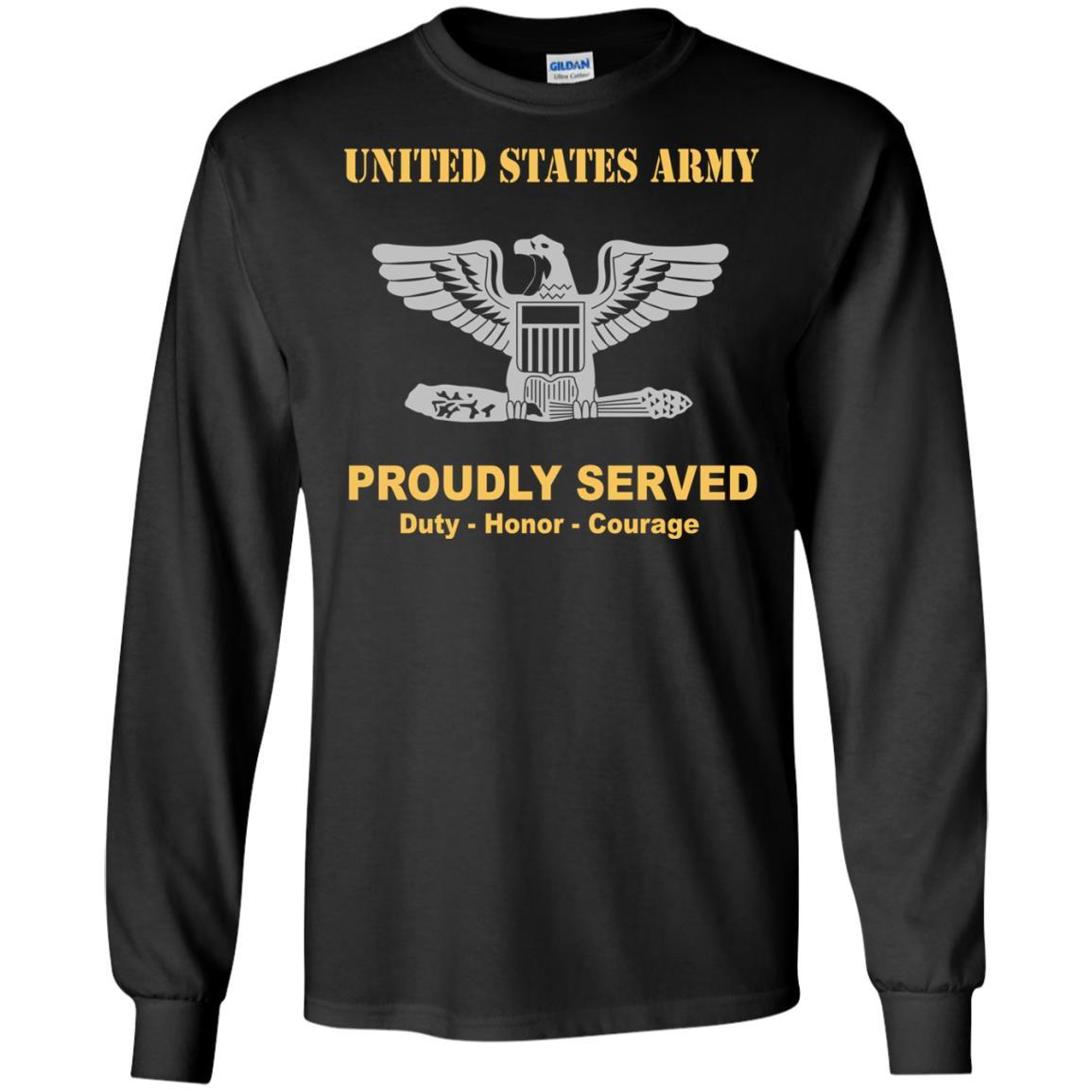 US Army O-6 Colonel O6 COL Field Officer Ranks Men Front Shirt US Army-TShirt-Army-Veterans Nation