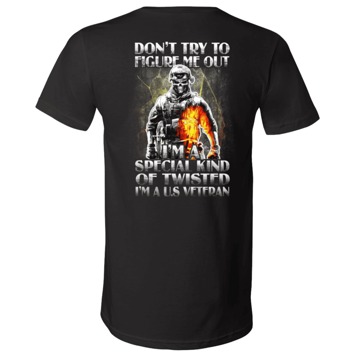 Military T-Shirt "Don't Try to Figure Me Out - I'm A US Veteran"-TShirt-General-Veterans Nation